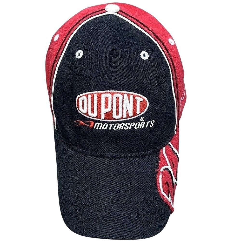Chase Authentics NASCAR Hat Jeff Gordon 24 DuPont Motorsports Red OSFM Vintage